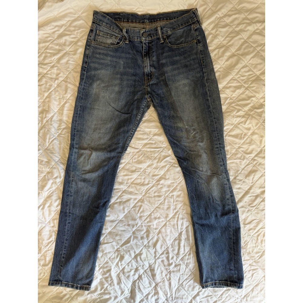 Levis 33X32 Actual‎ 33X30 Mens Blue Jeans Medium Wash Stretch Made In Egypt